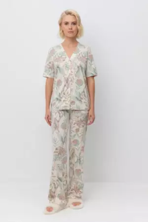 Е 20153 Пижама айвори/ акварельные тропики
