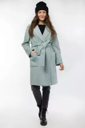 01-08621 Пальто женское демисезонное (пояс)