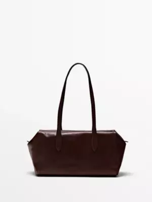 Satchel-Tasche aus Nappaleder BORDEAUX
