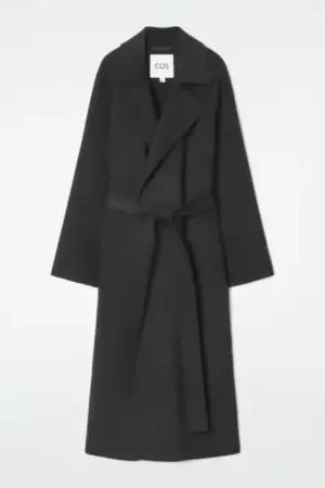 LANGER MANTEL AUS DOUBLEFACE-WOLLE MIT GÜRTEL