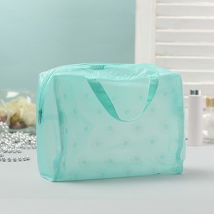 Цена за 2 шт. Косметичка- сумочка на молнии для бассейна, с ручками, с рисунком, мятно-зелёная