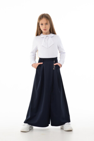 Синие школьные брюки Mooriposh, модель 0419