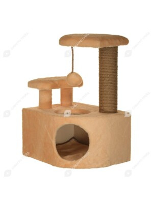 Домик-когтеточка НЕССИ (35 * 45 * 65 см).  BLACK CAT.